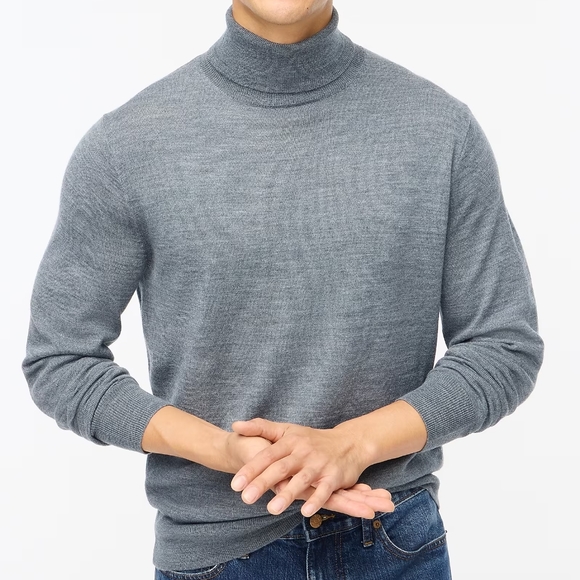 J. Crew Men's Merino Wool-Blend Turtleneck Sweater ๐ Size XL - Picture 1 of 3